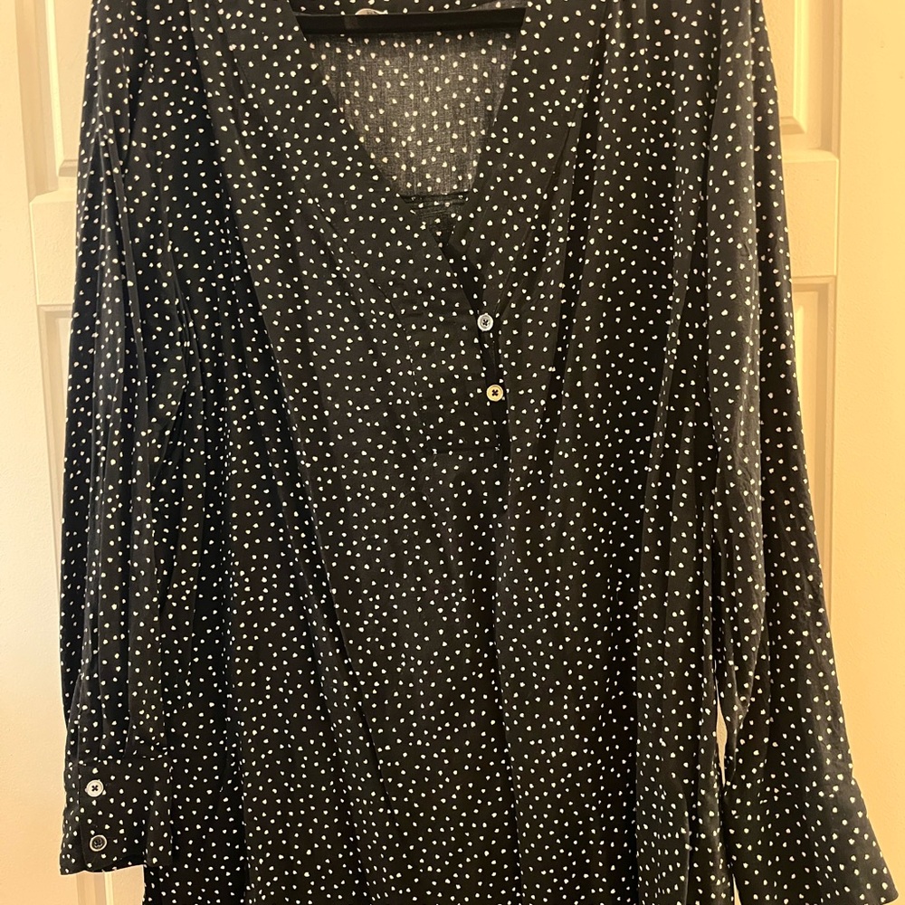 Penningtons Black and White Polka Dot Top